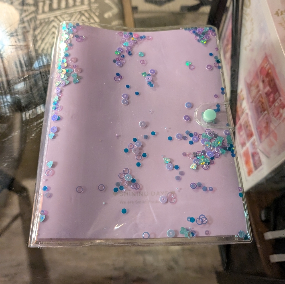 Budget Planner Sequins Vinyl Kawaii Handmade